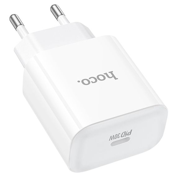СЗУ 110-240V HOCO C76APro, USB-C, PD30W, PPS, QC3.0, White, Box | Зображення 4