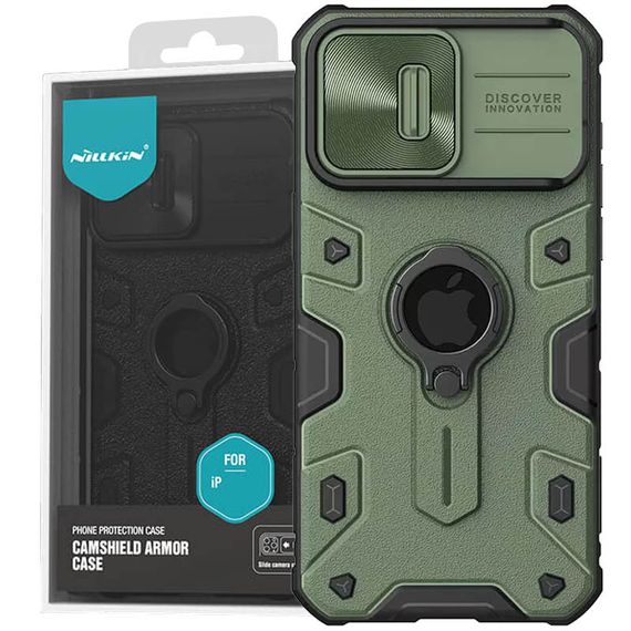 TPU+PC чохол Nillkin CamShield Armor (шторка на камеру) для Apple iPhone 15 Pro Max (6.7") | Зображення 1