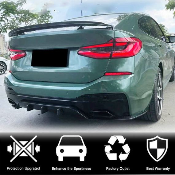 Дифузор заднього бампера V2 (для M-Sport 2017-2020, Карбон) для BMW 6 серія G32 2017- рр | Зображення 2