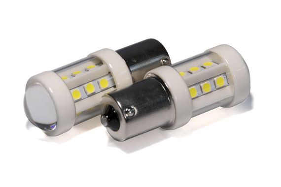 Світлодіодна лампа StarLight T25 18 діодів SMD 12-24 V 6.5 W WHITE прозора лінза | Зображення 1