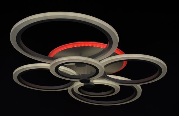 Люстра світлодіодна стельова LED світильник для квартири на стелю лед з пультом 25946 Білий 11х57х77 см. | Зображення 8