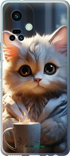 Чохол на Tecno Camon 19 Pro (CI8n) Білий кіт "5646u-2766-2448"