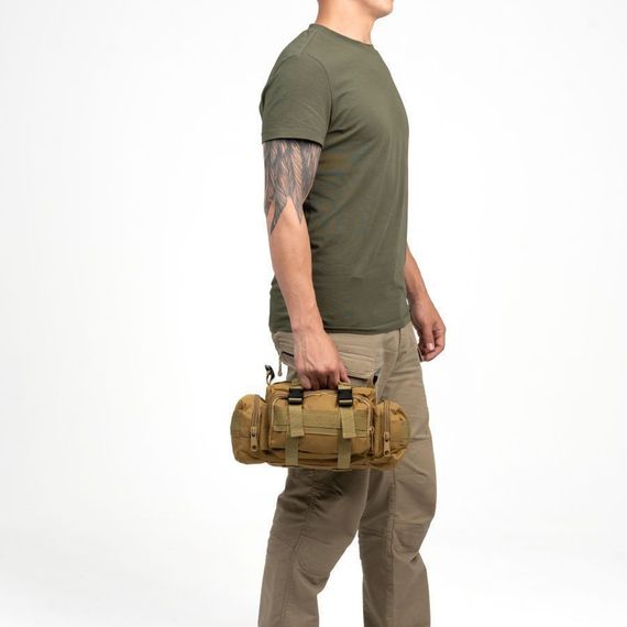 Сумка - подсумок тактическая поясная Tactical военная, сумка нагрудная с ремнем на плечо 5 литров кордура HG-28 | Зображення 1