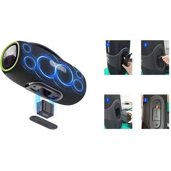 Bluetooth колонка Hopestar A85 400W Black | Зображення 4