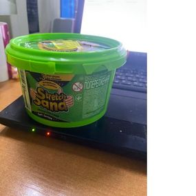 Уцінка. Кінетичний пісок "Stretch Sand", 400 г, укр (зелений) тріснитий