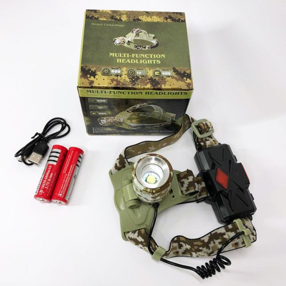 Тактический фонарь для рыбалки CH-002M-T6, Led headlamp налобный фонарь Компактный налобный JC-70 | Зображення 1