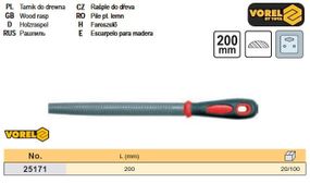 Рашпіль напівкруглий l=200 мм VOREL-25171