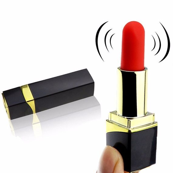 Міні-вібратор. Імітація помади (чорний, USB) | Зображення 7