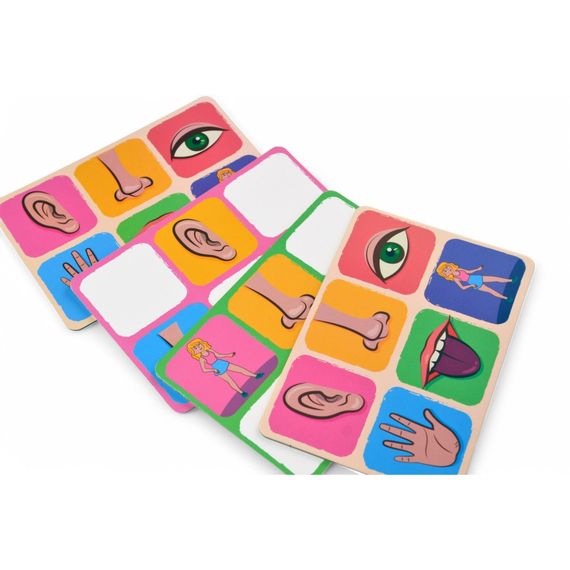 Дитяче лото "Органи чуття" 2279-UM 4 поля, 48 фішок | Зображення 2