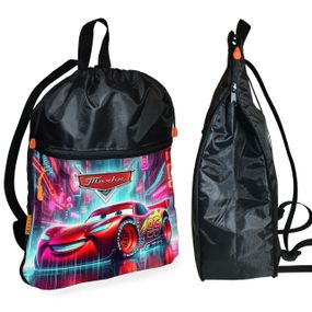 Рюкзак-мешок для обуви,спортивной формы Тачки Молния Маквин детская сумка для сменки с расширителем (01440)