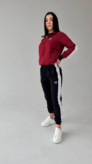 Спортивний костюм унісекс Fred Perry кофта на молнії бордовий | Зображення 6