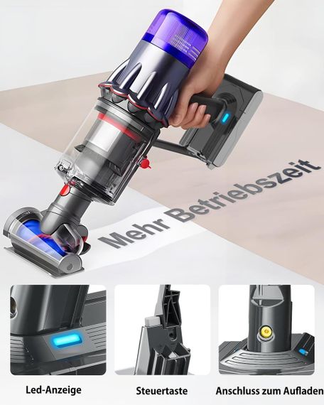 Аккумулятор для пылесоса Dyson V8 SV10 4.0 Ah с фильтром для Absolute, Animal Fluffy Motorhead сменная батарея | Зображення 6