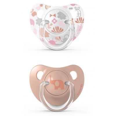 Пустышка Suavinex Memories Истории малышей 6-18 мес. 2 шт. оранжевая (307155)