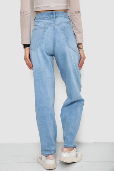 Джинси жіночі MOM, колір блакитний, 255RM580 | Зображення 3