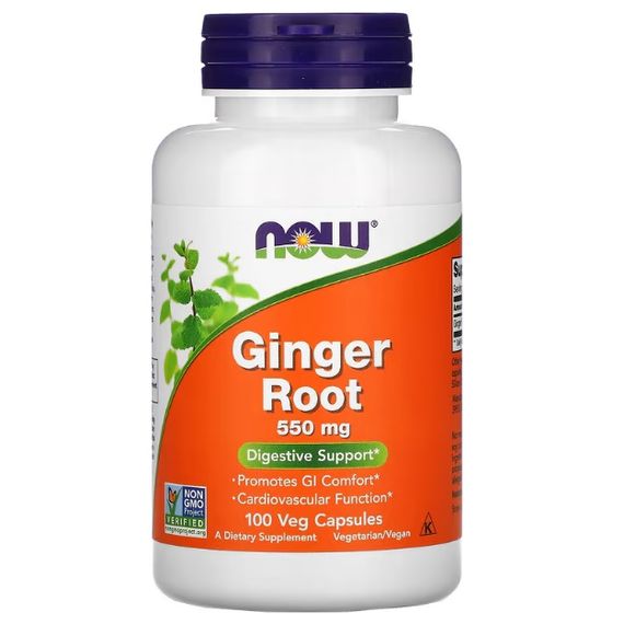 Корінь імбиру NOW Foods Ginger Root 550 mg 100 Veg Caps