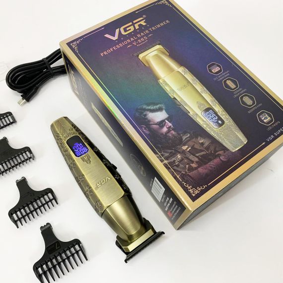 Машинка для стрижки аккумуляторная с насадками VGR, Профессиональная машинка для волос NX-75 | Зображення 1