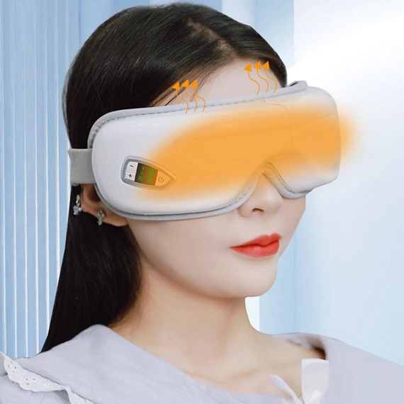 Массажер для глаз TS-5507 Airbag eye massager / Аккумуляторный массажер 3 режима / Вибрационные массажные очки для расслабления | Зображення 5