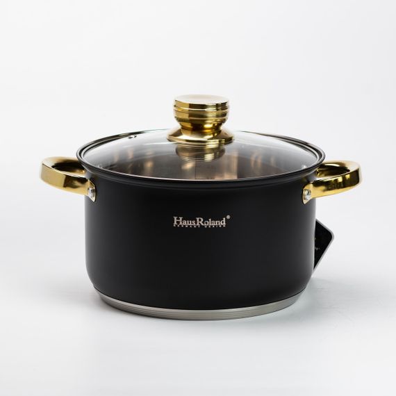 Набір каструль з нержавіючої сталі 3 штуки 5,1/3,9/2,9 л чорний | Зображення 1