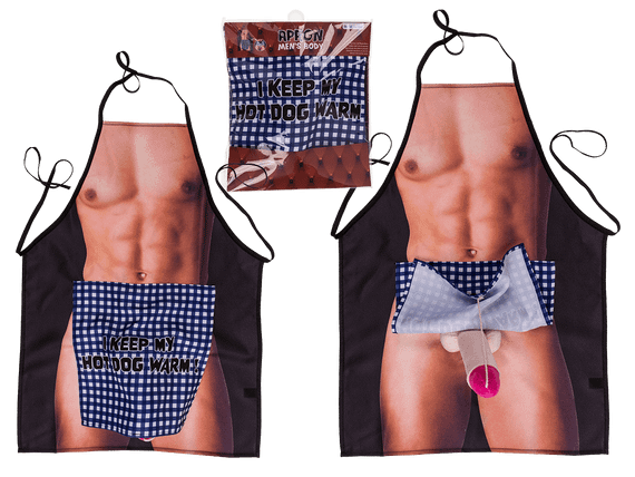 Кухонный фартук с плюшевым пенисом Kitchen Apron Men Body sexstyle