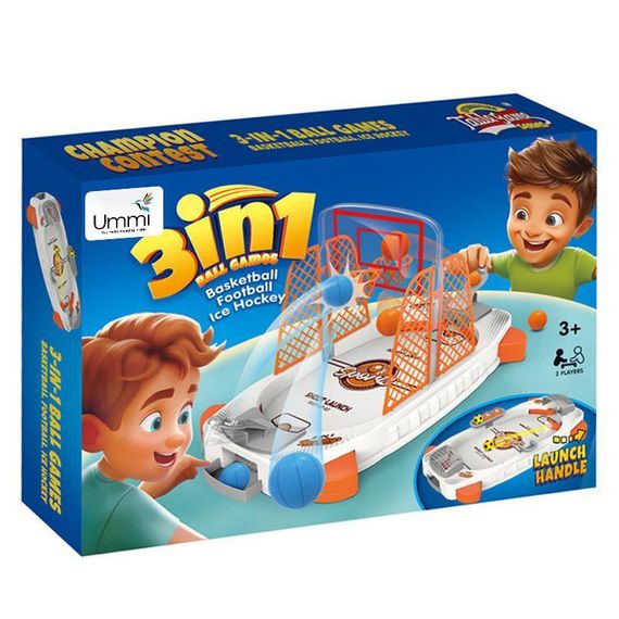 Настольная интерактивная игра Ummi 50818 3in1 Ball Games White | Зображення 4