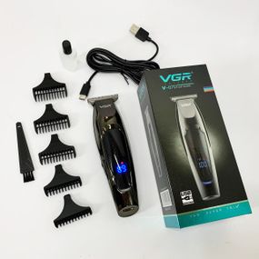 Електрична машинка з насадкою для бороди VGR, Електрична машинка тример для волосся і бороди QS-16