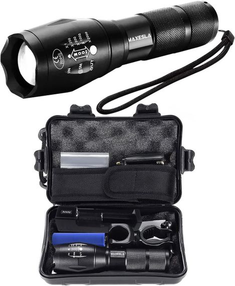 Перезаряджуваний світлодіодний ліхтарик із високою яскравістю, водонепроникний IP65, 5 режимів, кишеньковий формат