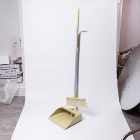 Набір віник і совок на довгій ручці для підлоги 25×24×100 см щітка віник для прибирання Зелений HP-45-15GR