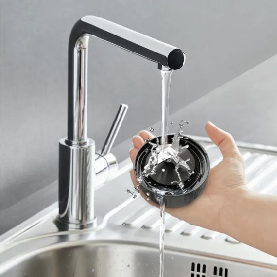 Блендер Tefal  стаціонарний Minimix Glass 400Вт, чаша-700мл, ємність для смузі to go, скло, сірий (BL16GE30) | Зображення 4