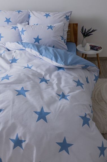Постільна білизна євро ТЕП Soft dreams Morning Star Blue 2-03859-25319 200х215 см блакитна | Зображення 3