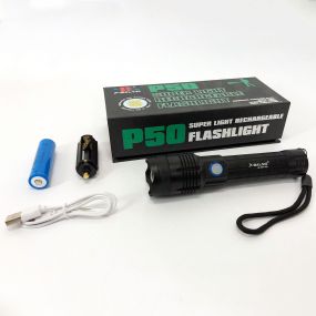 Карманный фонарь Bailong X-Balog BL-B99-P50 с usb зарядкой / Фонарик тактический аккумуляторный ручной /