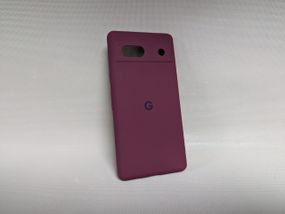 Google Pixel 7A | Протиударний чохол з логотипом | Soft Touch | бордовий