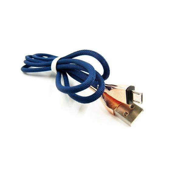 Дата кабель USB 2.0 AM to Micro 5P 1.5m blue Dengos (NTK-M-DL-SET-BLUE) | Зображення 1