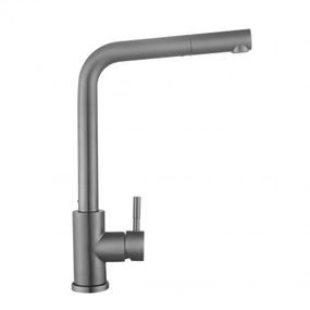 Смеситель для кухни Lidz Aria 015FL1 (k35) с выдвижным изливом LDARI015FL1GRP49561 Graphite