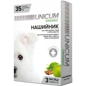 Ошейник от блох и клещей для собак Unicum Organic, 35 см