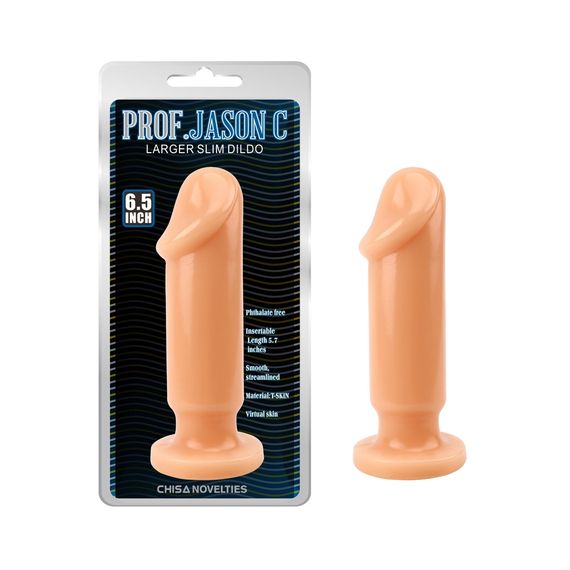 Анальний фалоімітатор Large Slim Dildo, тілесний