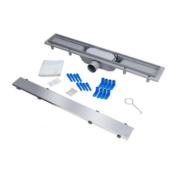 Трап Qtap Dry Tile304-600 лінійний із сухим затвором під плитку 600 мм | Зображення 2