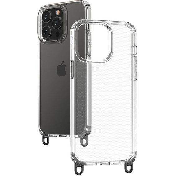 Чехол TPU Transparent with Straps для Apple iPhone 14 Pro (6.1") | Зображення 4