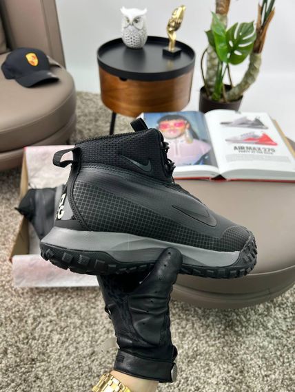 Зимові чоловічі кросівки ACG Mountain Fly Black Grey Yellow Fur , В'єтнам 44 28 | Зображення 4