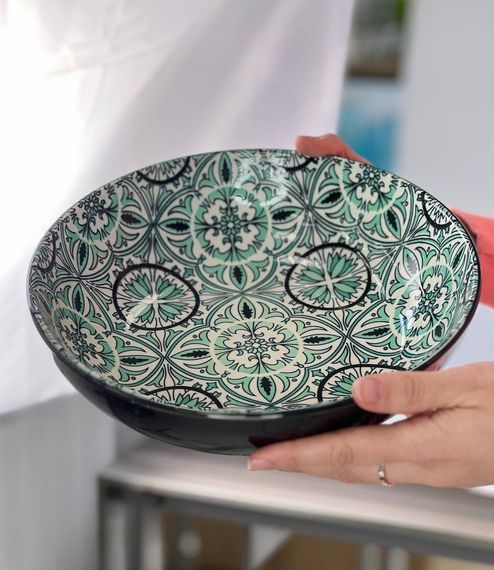 Салатник Olens Тригір'я 102-603-3 25.5х7.5 см 1800 мл зелений