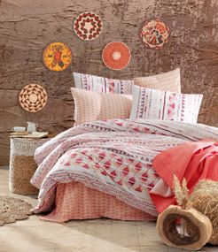 Постельное белье Istanbul 200×220 Ranforse Pirgi-Pembe