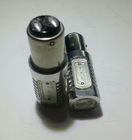 Светодиодная автолампа 1157-P21/5W-BAY15d  HP 7,5W (200Lm) Epistar (5 шт.) двухконтактная КРАСНАЯ