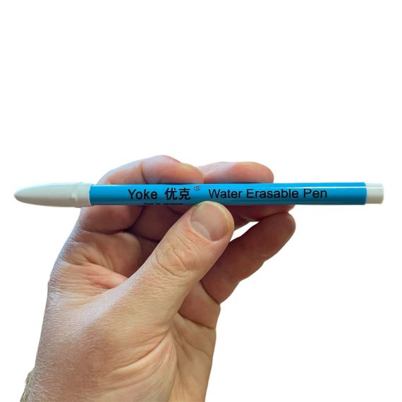 Маркер для тканини Yoke Water Erasable Pen змивається водою, маркер портного блакитний (6852) | Зображення 1