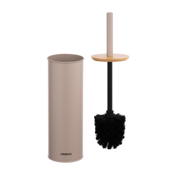 Набор ершик для унитаза с подставкой Ardesto Minimalism ARHB3503GB 9.5х27.5х38 см бежевый | Зображення 2
