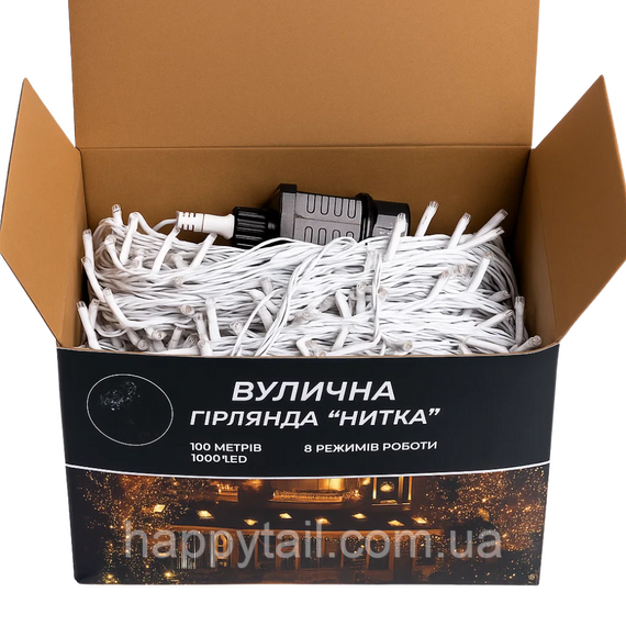 Гірлянда Різдвяна фея вулична 100 м 1000 LED білий провід Синій CF1000L100MWBL | Зображення 7