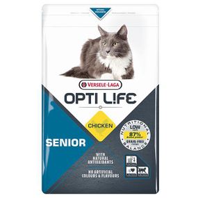 Сухой корм Opti Life Senior Опти Лайф суперпремиум Сеньор беззерновой для пожилых котов 2,5 кг
