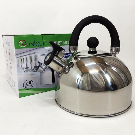 Чайник Unique зі свистком UN-5302 2,5л. QS-686 Колір: чорний | Зображення 7