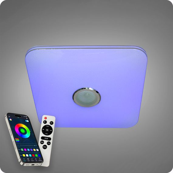 Люстра світлодіодна 517 Dlight RGB з пультом і  колонкою 80Вт Білий (02149) | Зображення 3