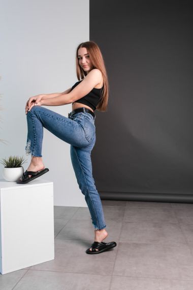 Шльопанці жіночі Fashion June 3602 38 розмір 24,5 см Чорний | Зображення 8