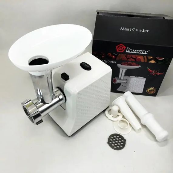 Мясорубка электрическая domotec r3391 2000w, мощная компактная мясорубка для дома, мясорубка 3 в 1 | Зображення 2