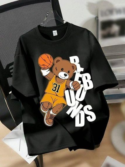 Футболка чоловіча з принтом повсякденна L Чорний